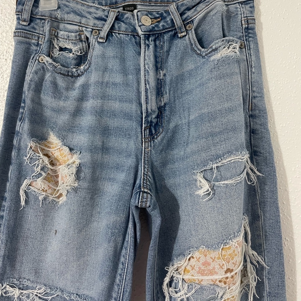 American Eagle Patchwork Distressed Pants - image 3